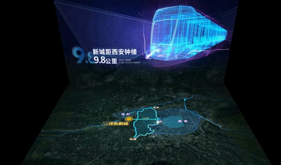 西咸新區(qū)灃東新城數(shù)字沙盤圖片